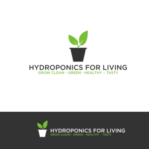 Hydroponics For Living.     (Subtitle or tagline.)   Grow Clean, Green, Healthy, and Tasty. | Design de Logo par Artlam Design