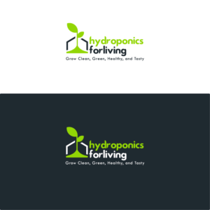 Hydroponics For Living.     (Subtitle or tagline.)   Grow Clean, Green, Healthy, and Tasty. | Logo Design by tyaz 2
