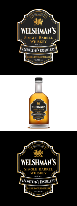 Distilled spirits labels for whiskey,  rum,  vodka,  tequila and moonshine  | Diseño Gráfico por kolevvp