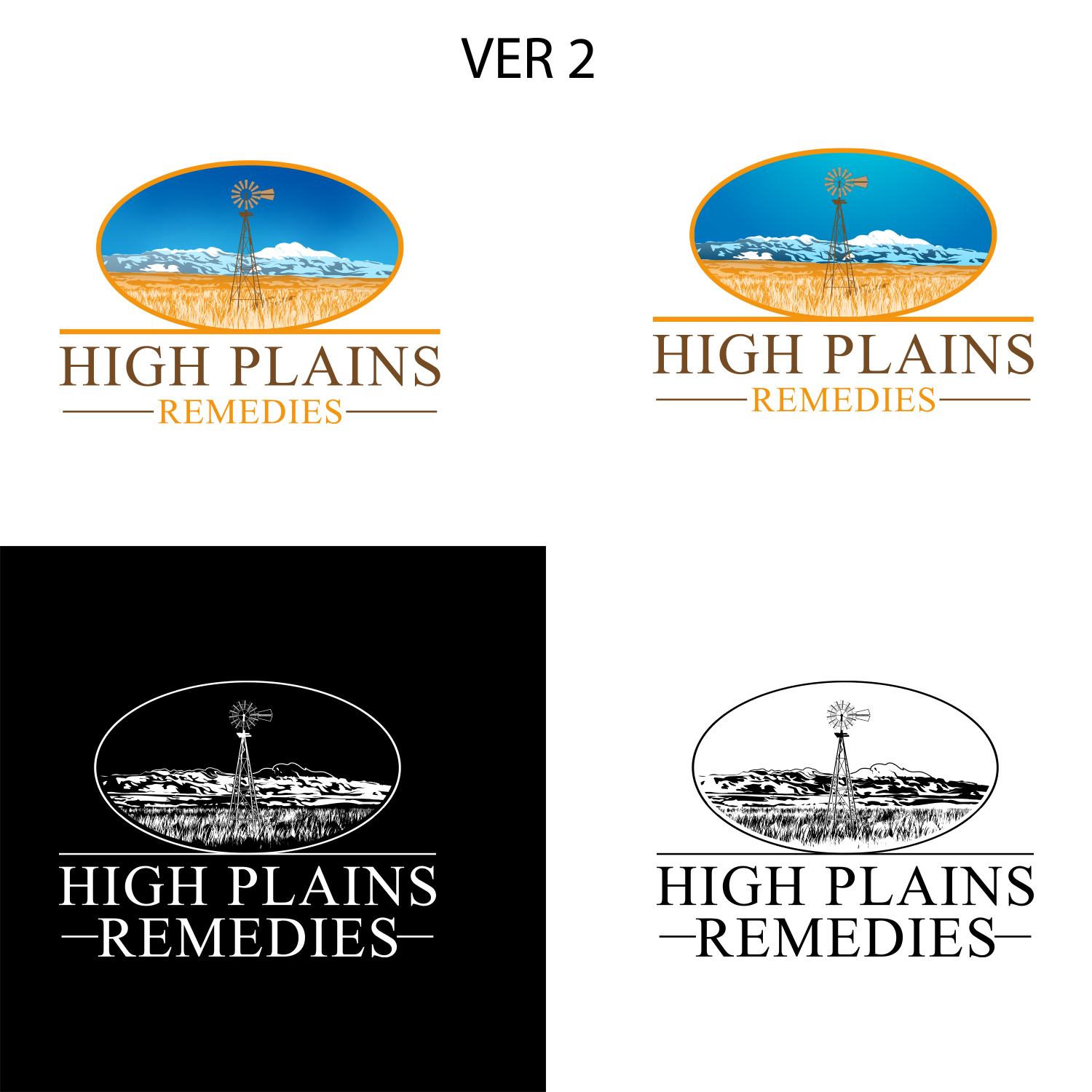 Logo Design by GenArt for High Plains Remedies  | Design #23695223