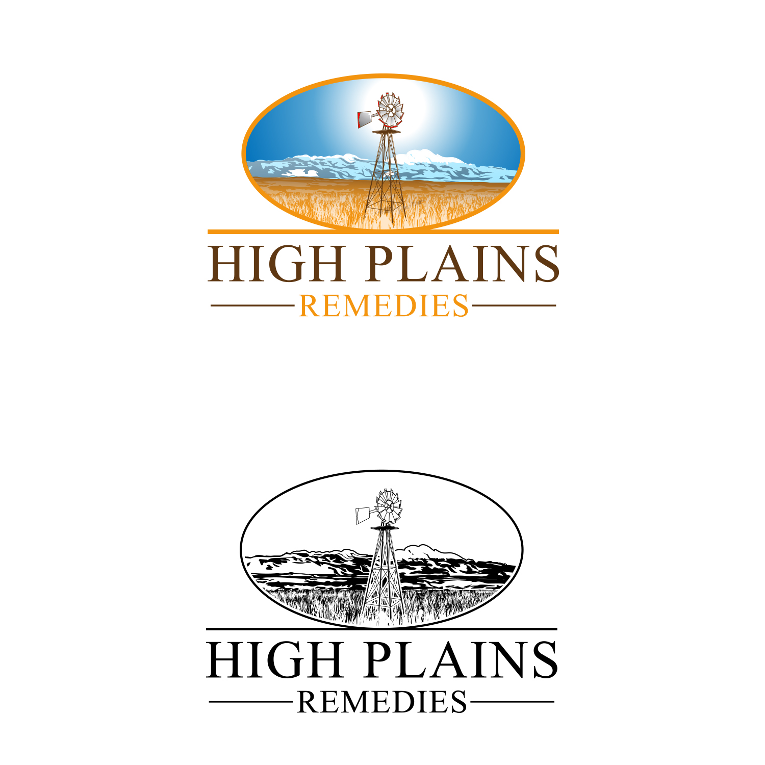 Logo Design by GenArt for High Plains Remedies  | Design #23799676