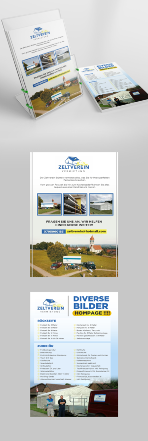 "Zeltverein" a marquee and equipment rental needs a flyer design | Diseño de Flyer por Deepak_9_Malhotra