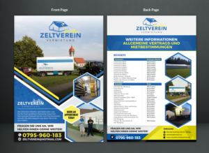 "Zeltverein" a marquee and equipment rental needs a flyer design | Design de Flyer par SAI DESIGNS