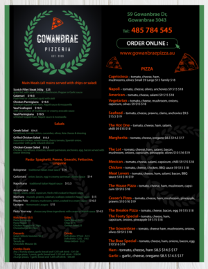 New italian pizza restaurant in Australia, looking for a clean and crisp new take away leaflet de... | Flyer Design by Victor_pro