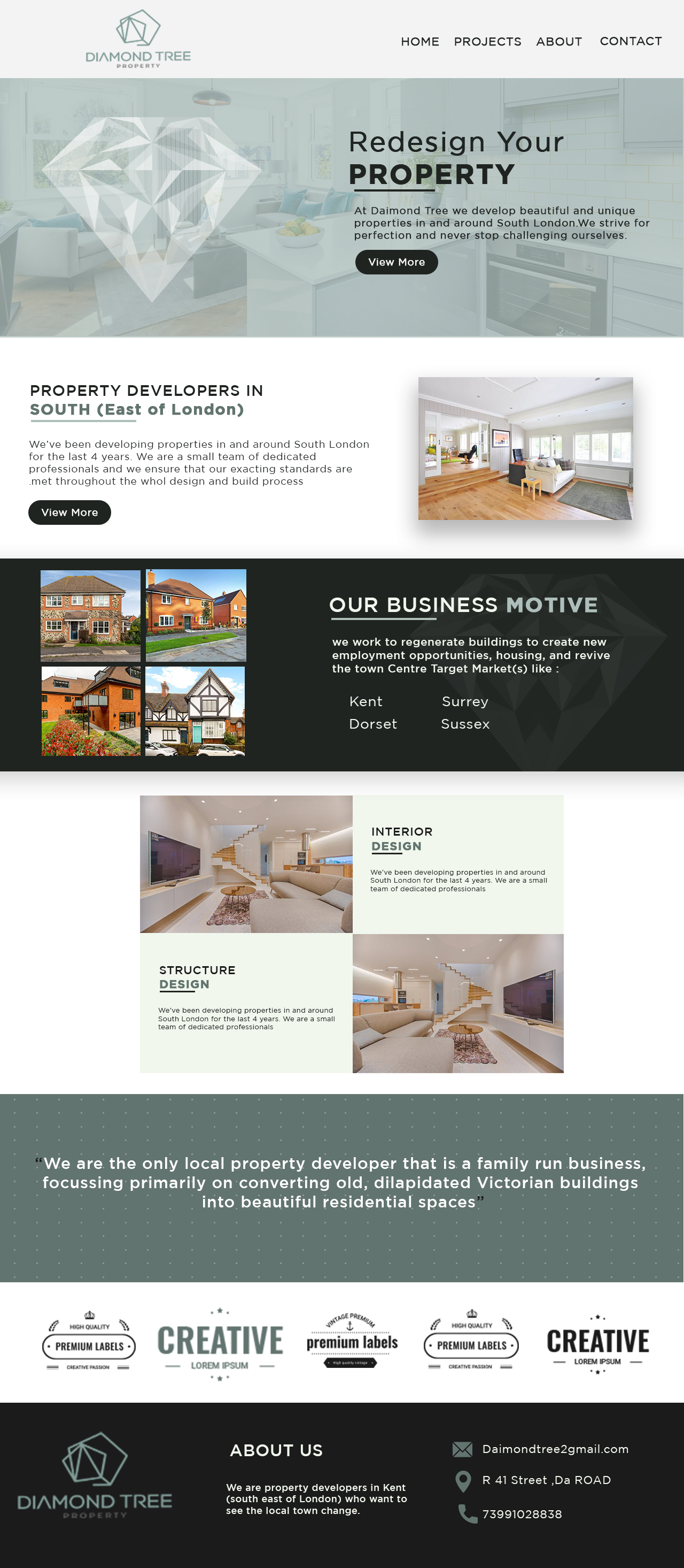 Web Design by Adeel Rahman for Diamond Tree Commerce Ltd | Design #23692323