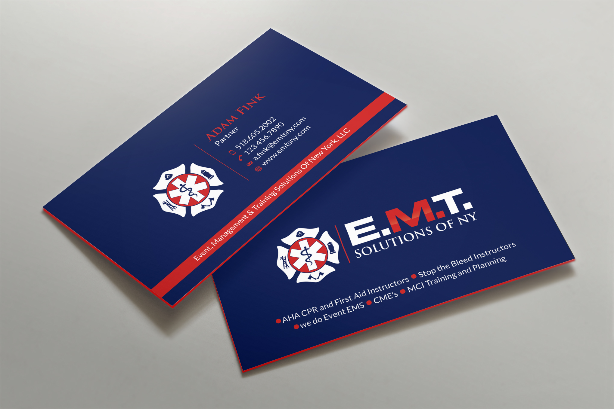 Visitenkarten-Design von Shahin Hossen für EMTS NY, LLC | Design #23650792