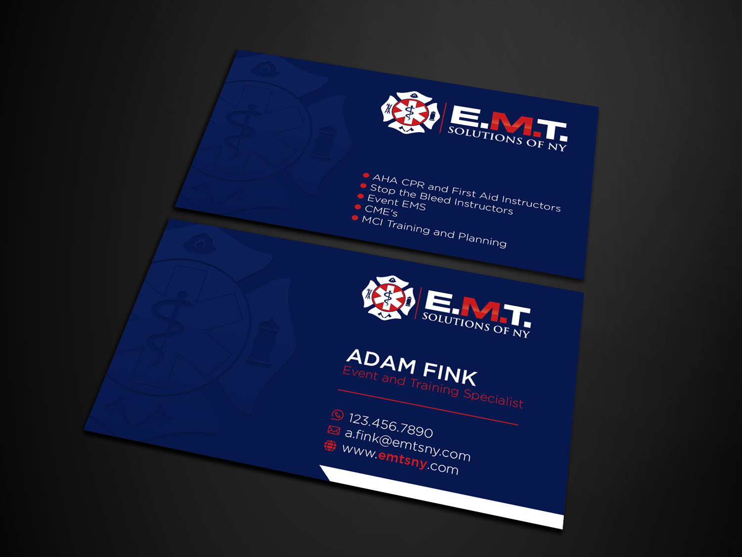 Business Card Design by Verified artistry (Design garden) for EMTS NY, LLC | Design #23680064
