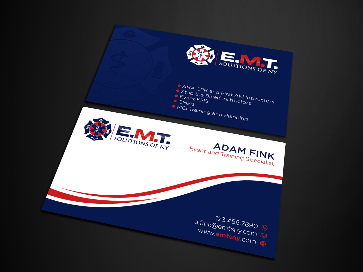 Business Card Design by Verified artistry for EMTS NY, LLC | Design #23680066