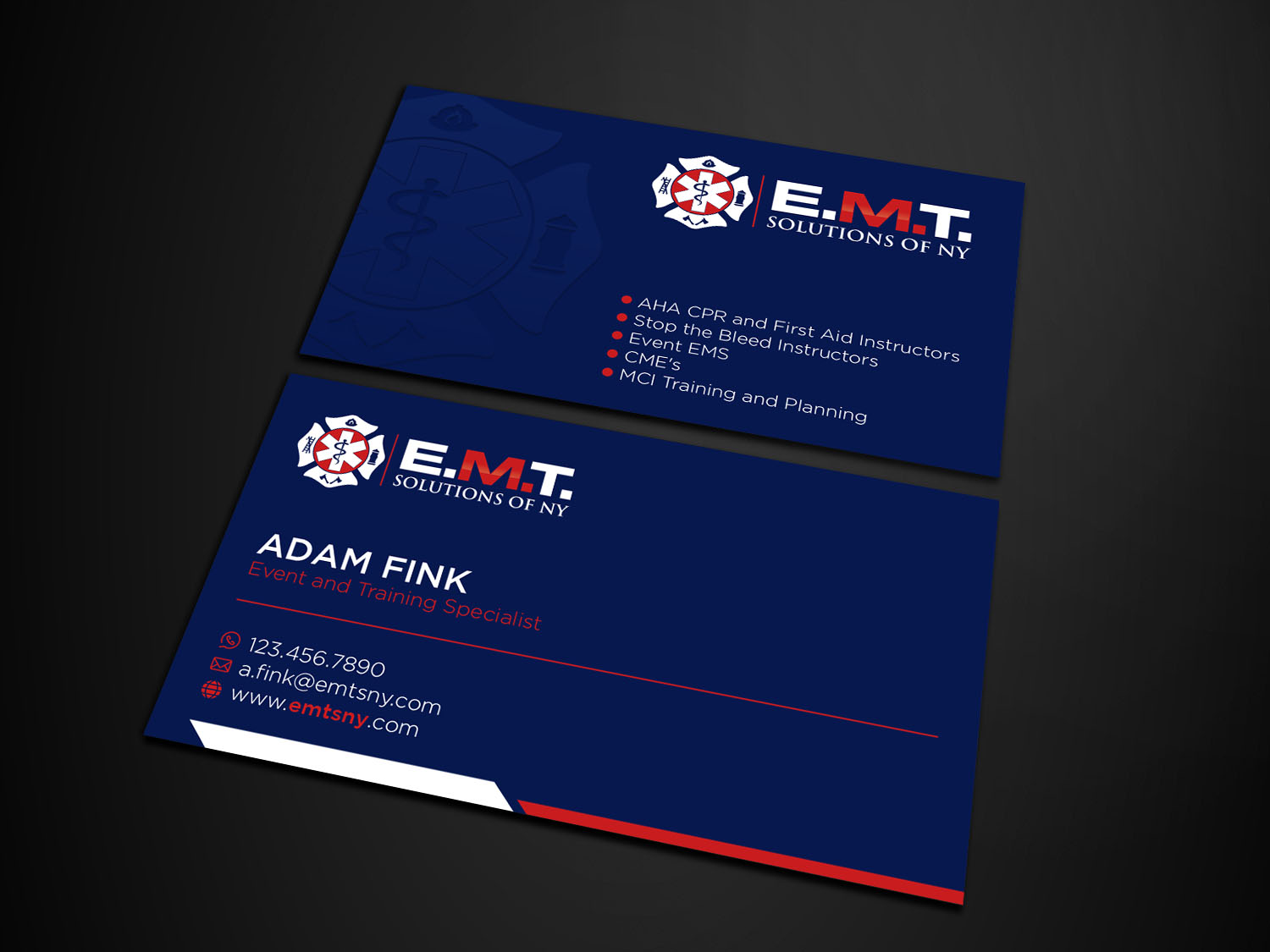 Business Card Design by Verified artistry for EMTS NY, LLC | Design #23680068