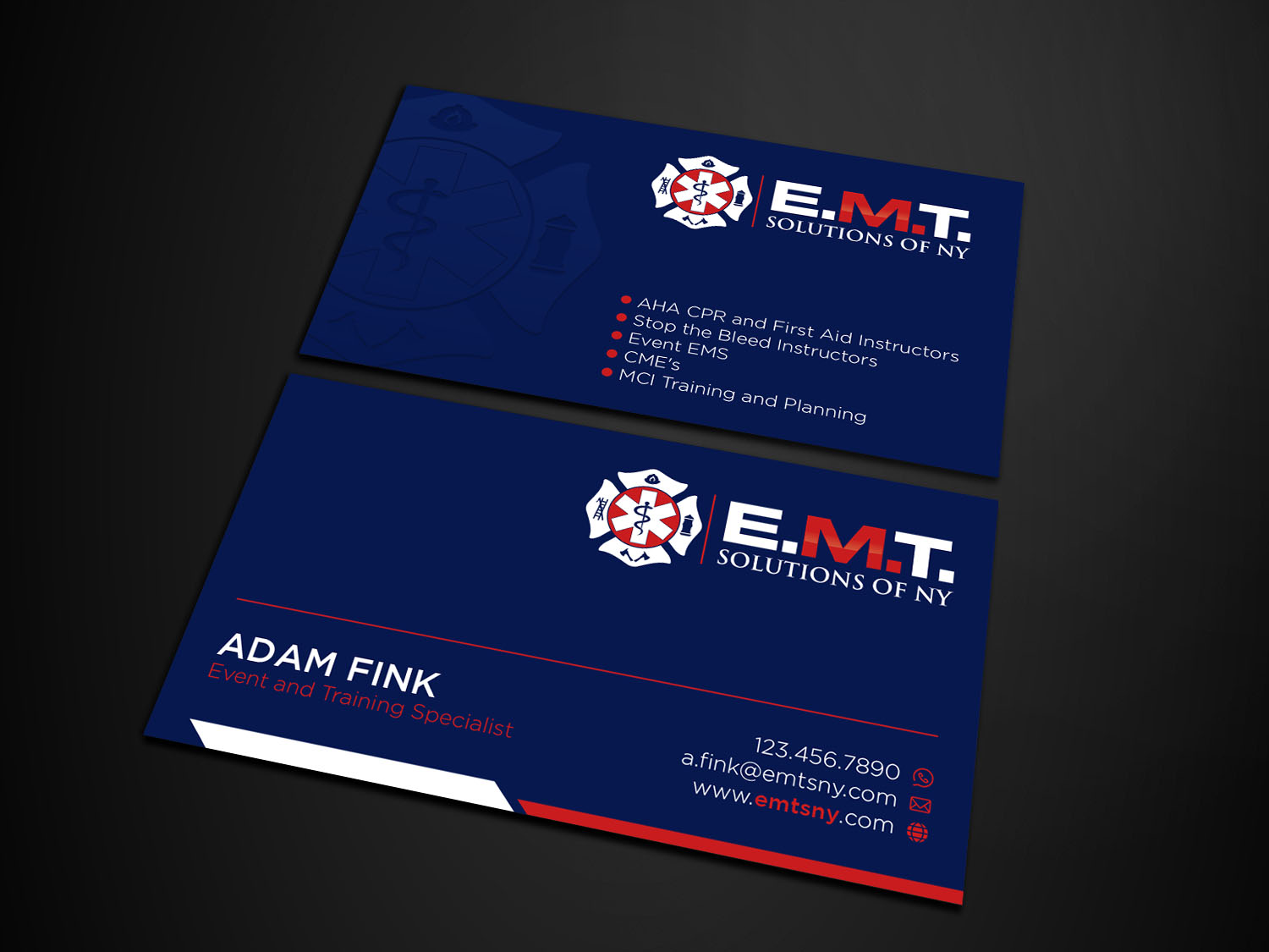 Business Card Design by Verified artistry for EMTS NY, LLC | Design #23680073