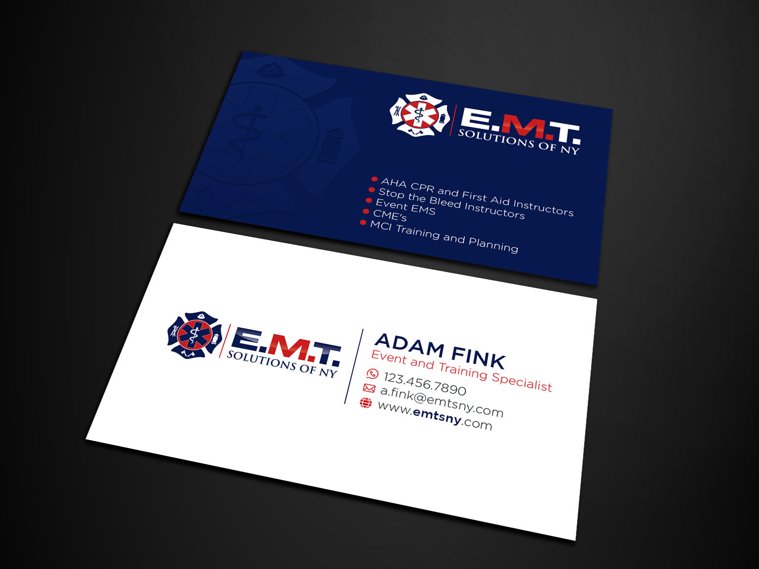 Business Card Design by Verified artistry for EMTS NY, LLC | Design #23680076