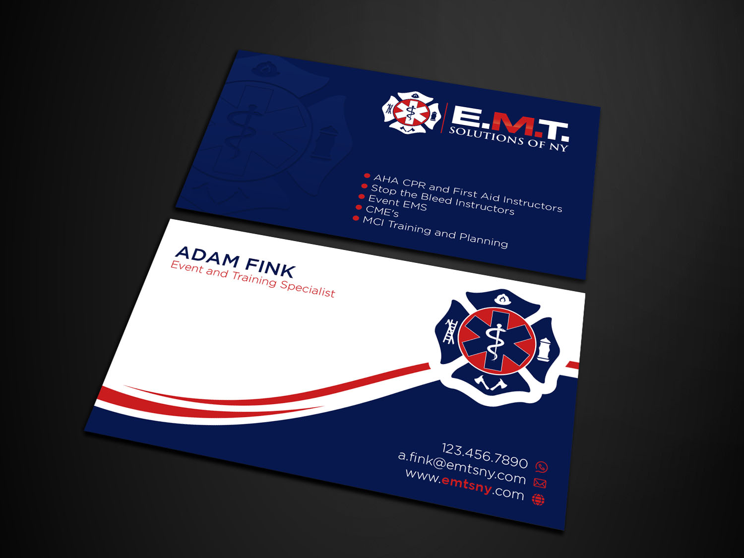 Business Card Design by Verified artistry for EMTS NY, LLC | Design #23680082