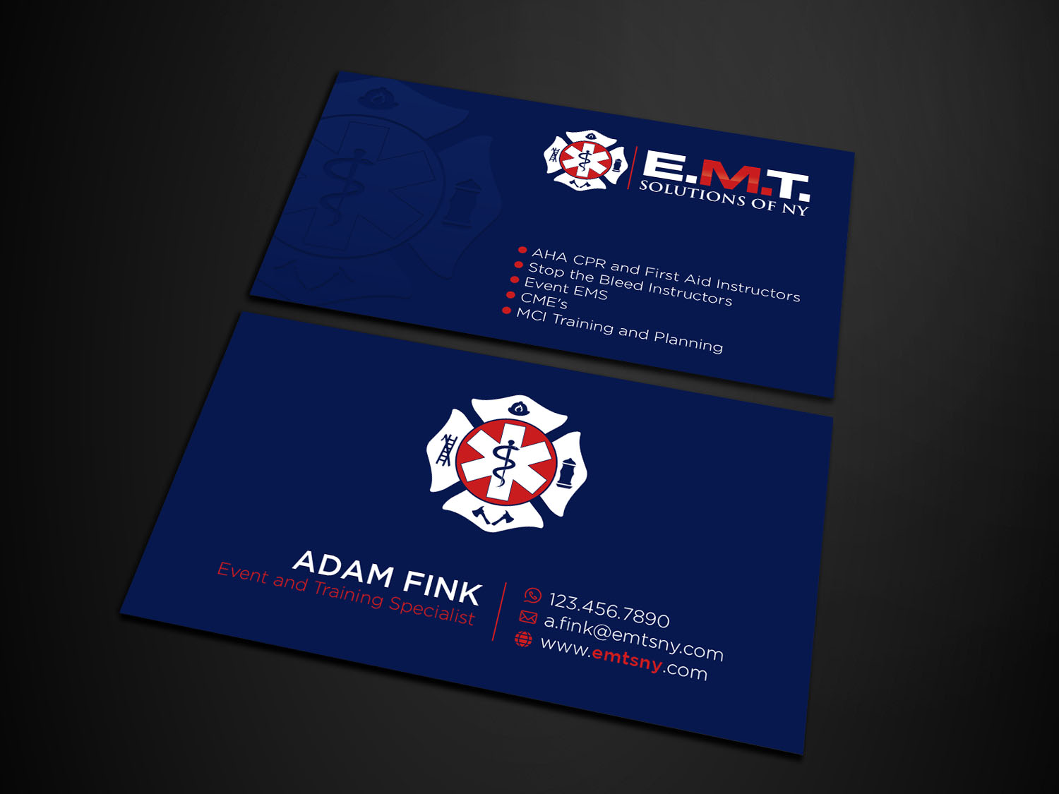 Business Card Design by Verified artistry for EMTS NY, LLC | Design #23680083
