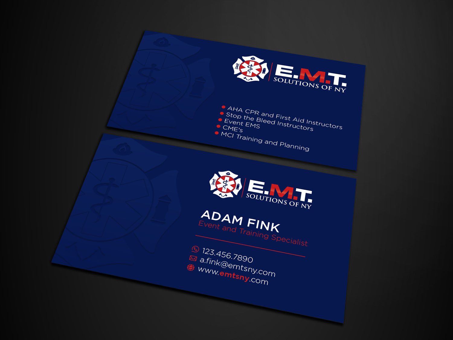 Business Card Design by Verified artistry for EMTS NY, LLC | Design #23680084
