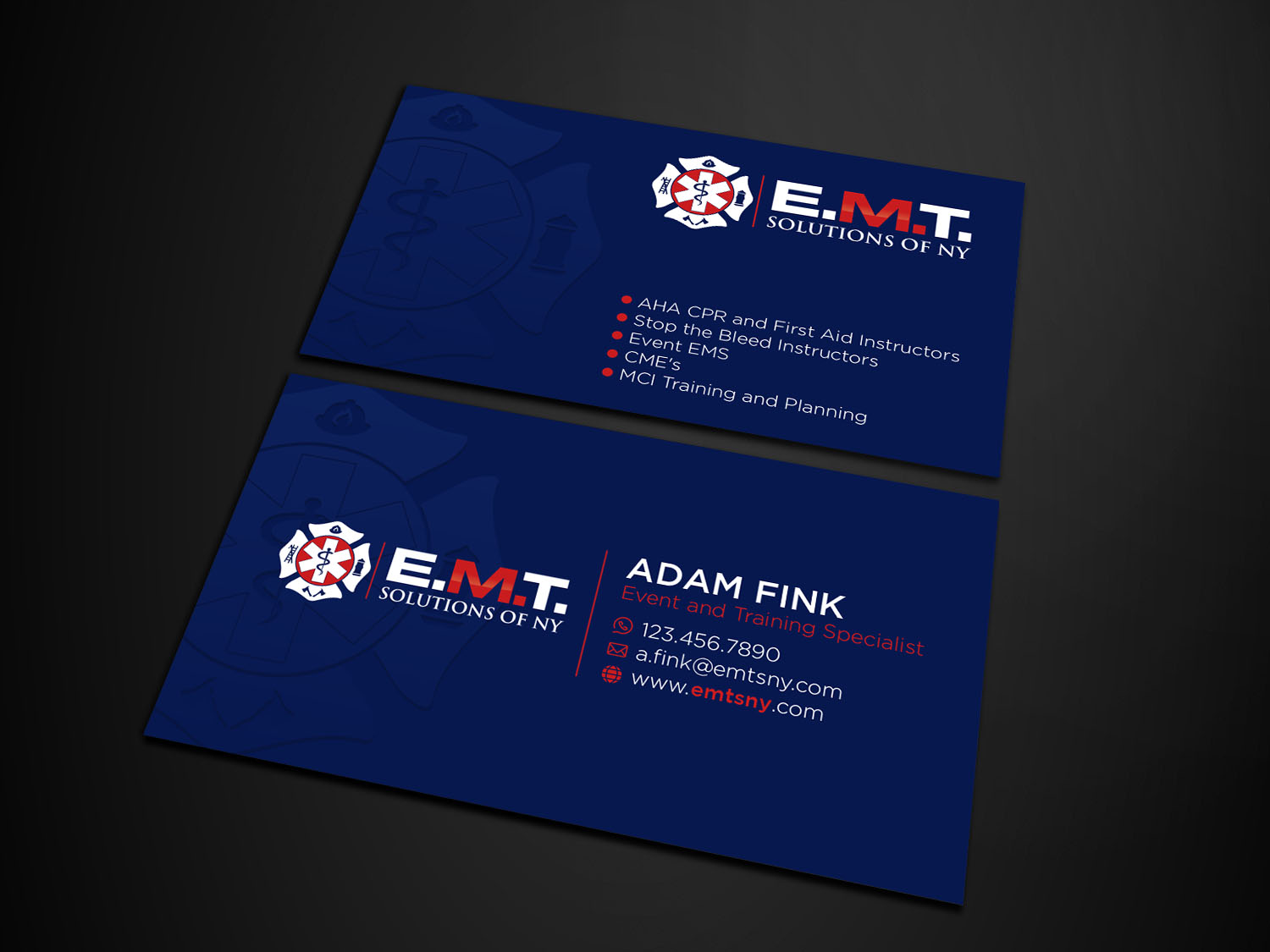 Business Card Design by Verified artistry for EMTS NY, LLC | Design #23680085