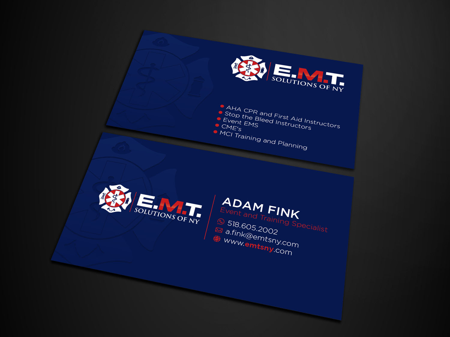 Business Card Design by Verified artistry (Design garden) for EMTS NY, LLC | Design #23741356