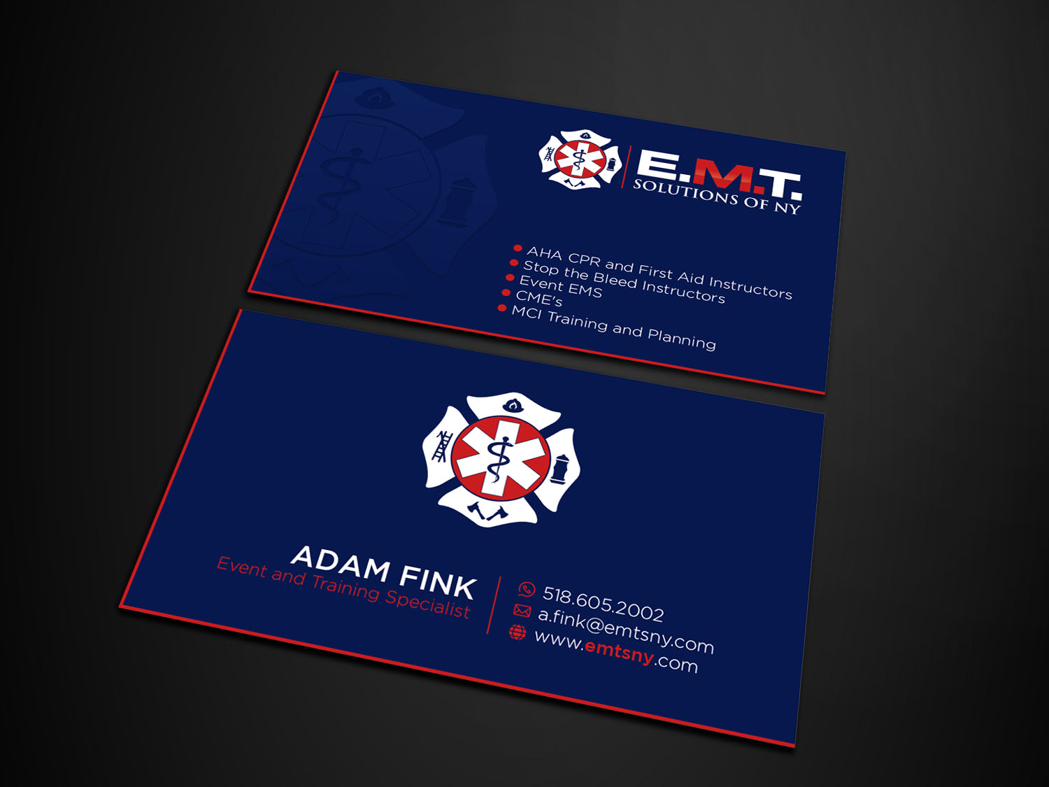 Business Card Design by Verified artistry (Design garden) for EMTS NY, LLC | Design #23759058
