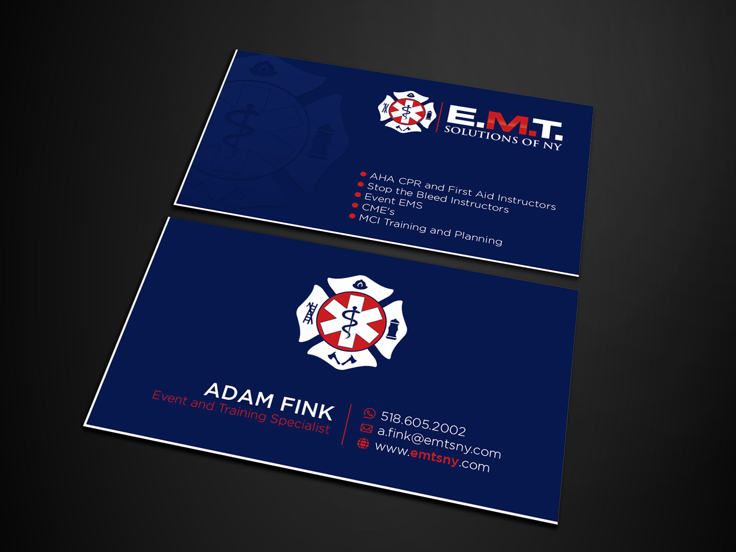 Business Card Design by Verified artistry (Design garden) for EMTS NY, LLC | Design #23759059