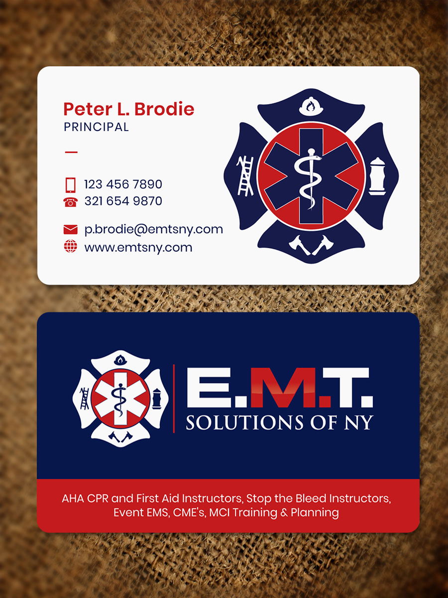 Business Card Design by JK18 for EMTS NY, LLC | Design #23644888