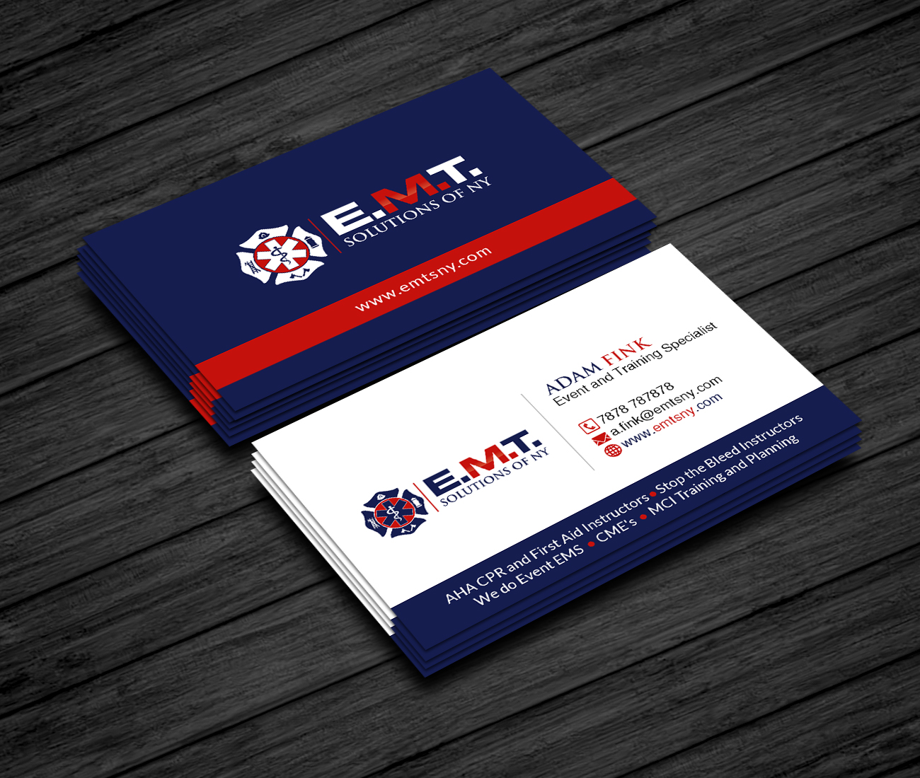 Visitenkarten-Design von Creations Box 2015 für EMTS NY, LLC | Design #23651412