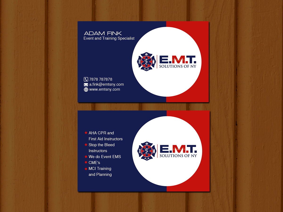 Business Card Design by Creations Box 2015 for EMTS NY, LLC | Design #23656002