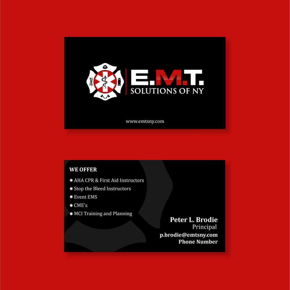 Business Card Design by Mayur Bhutada for EMTS NY, LLC | Design #23696271