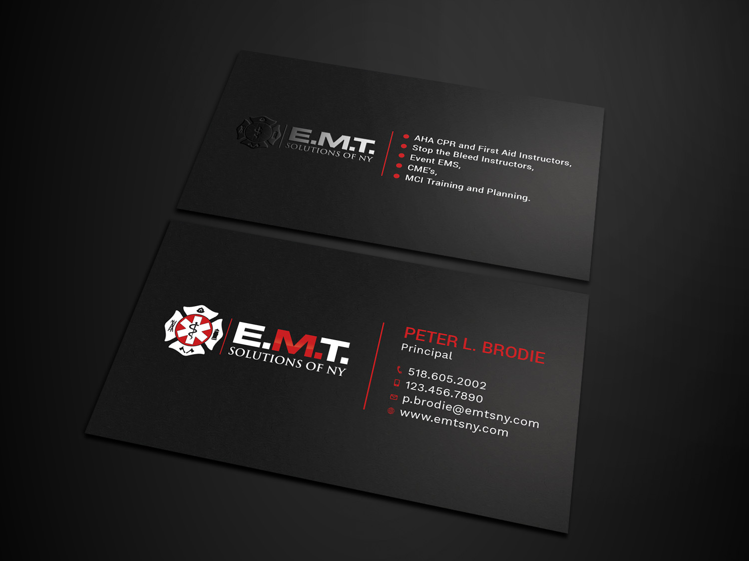 Business Card Design by Tripti Ranjan Gain for EMTS NY, LLC | Design #23700123