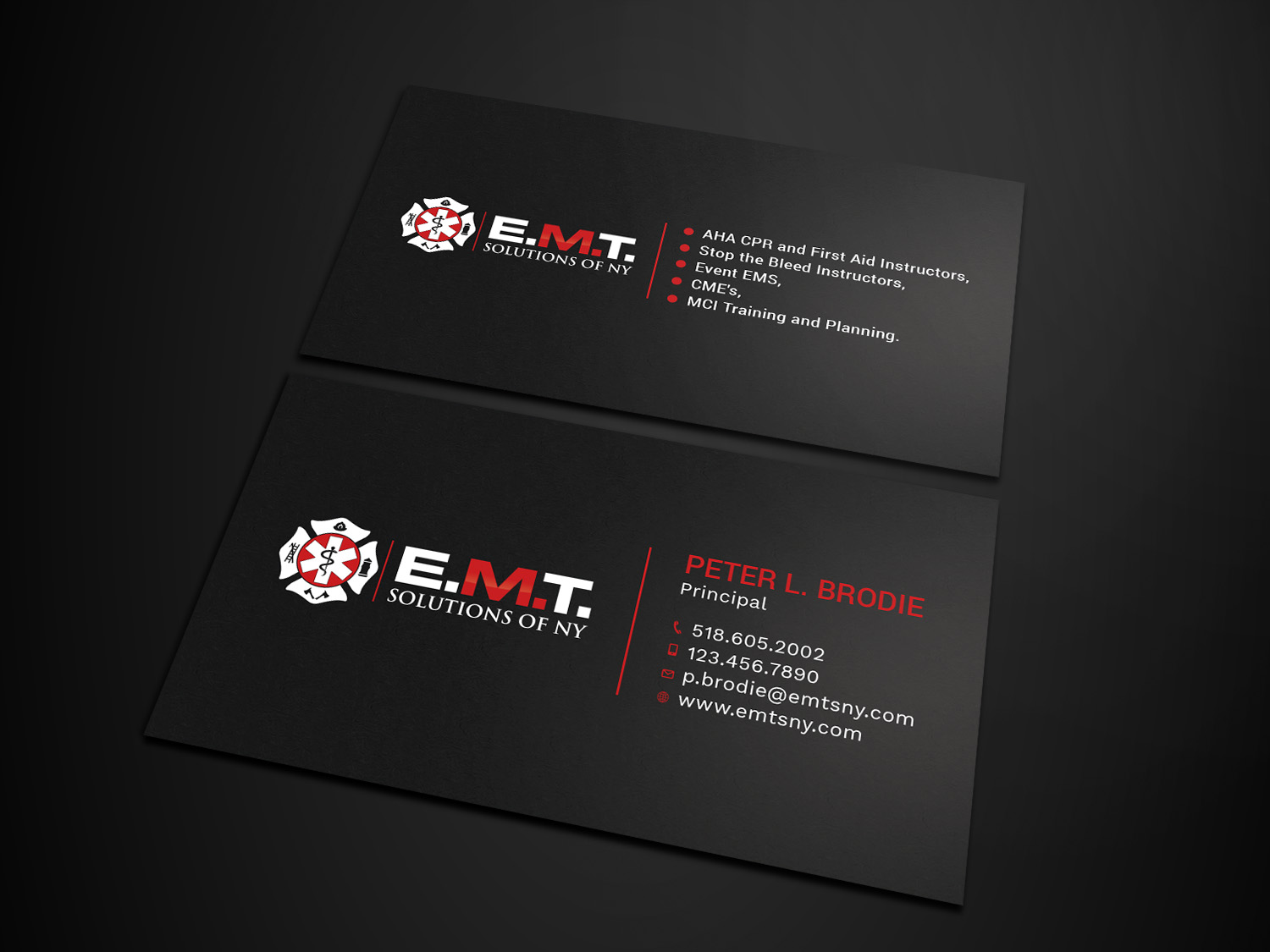 Business Card Design by Tripti Ranjan Gain for EMTS NY, LLC | Design #23700124
