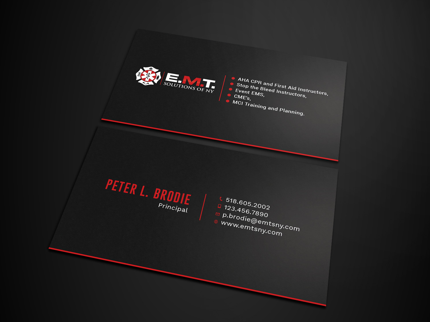 Business Card Design by Tripti Ranjan Gain for EMTS NY, LLC | Design #23700134