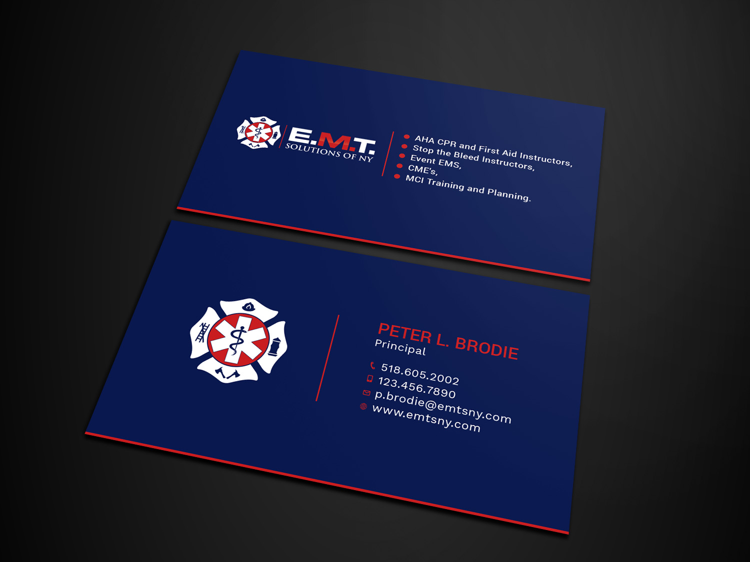 Business Card Design by Tripti Ranjan Gain for EMTS NY, LLC | Design #23700140