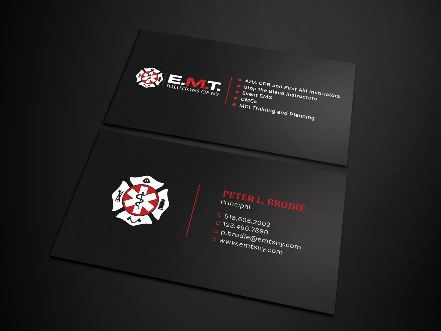 Business Card Design by Tripti Ranjan Gain for EMTS NY, LLC | Design #23741023