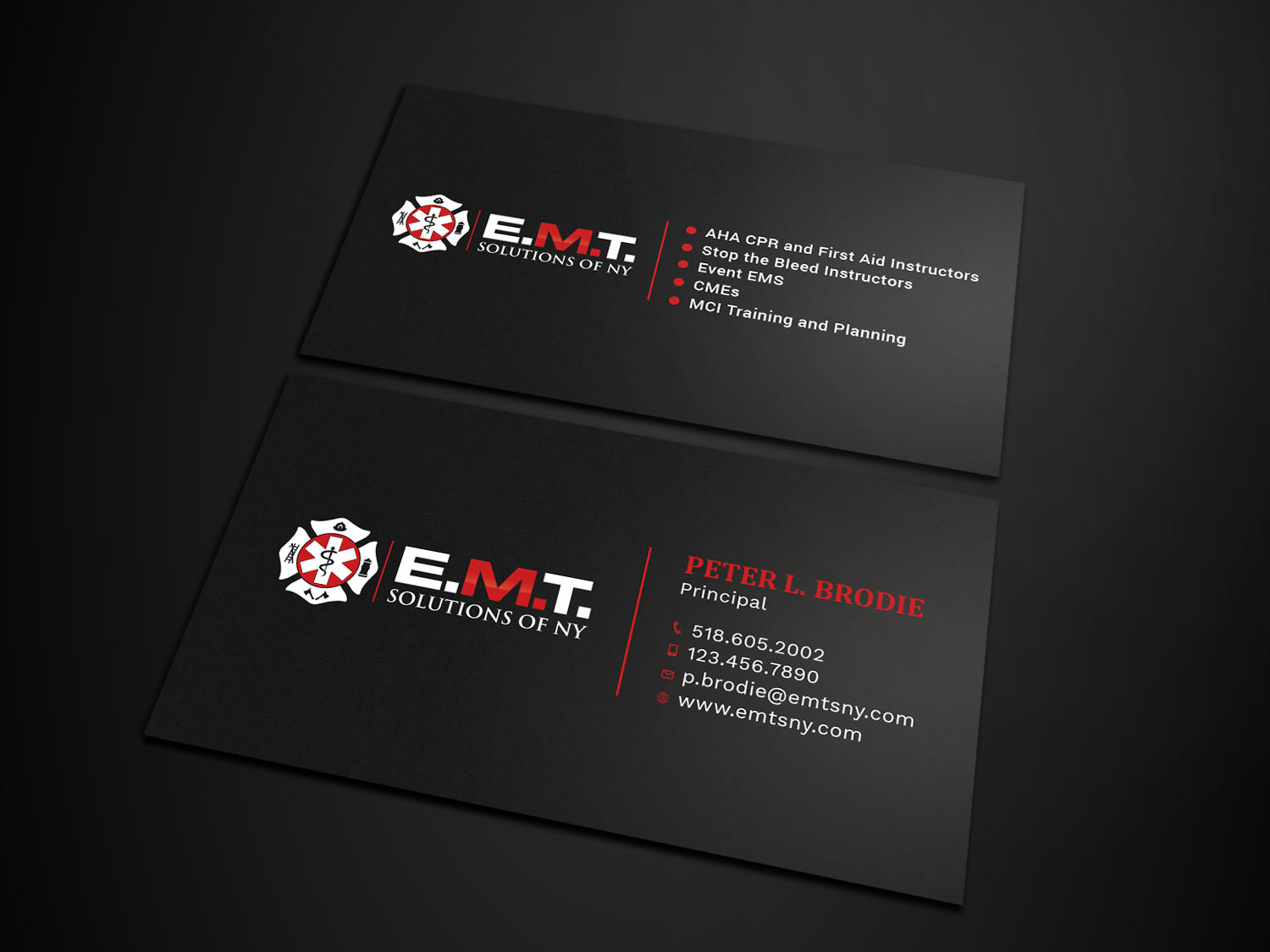 Business Card Design by Tripti Ranjan Gain for EMTS NY, LLC | Design #23741024