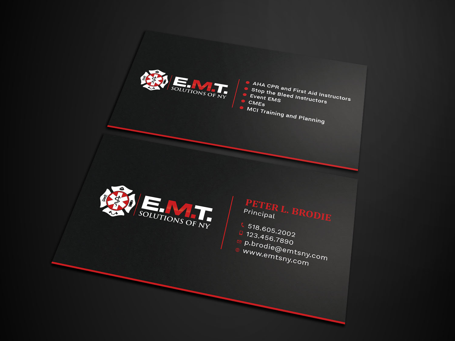 Diseño de Tarjeta de Presentación por Tripti Ranjan Gain para EMTS NY, LLC | Diseño #23741027