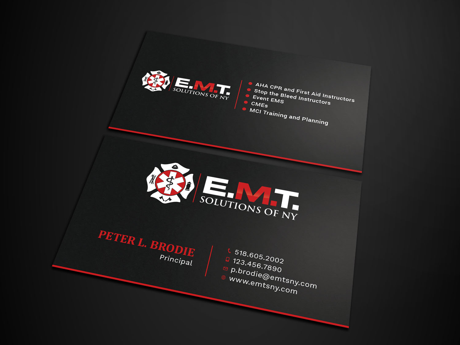 Business Card Design by Tripti Ranjan Gain for EMTS NY, LLC | Design #23741029