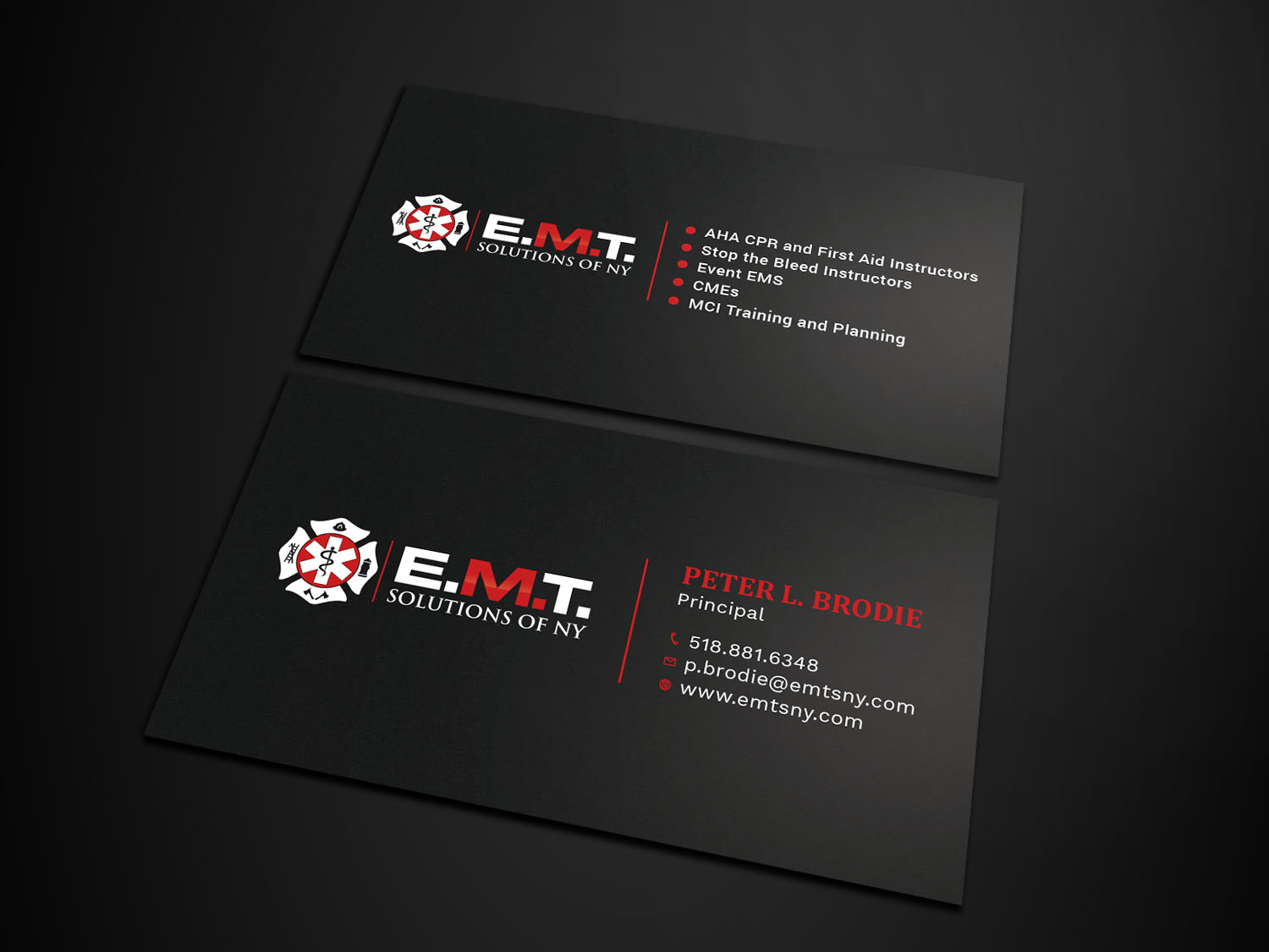 Business Card Design by Tripti Ranjan Gain for EMTS NY, LLC | Design #23755250