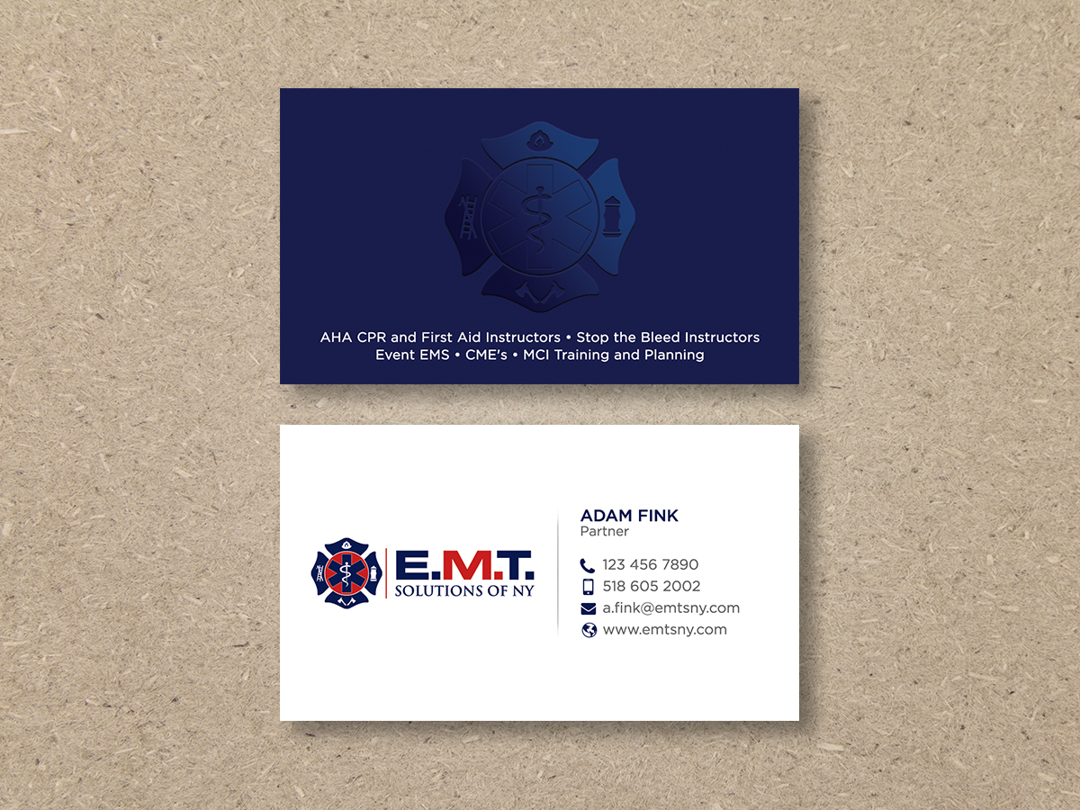 Business Card Design by Moumita_ for EMTS NY, LLC | Design #23646729