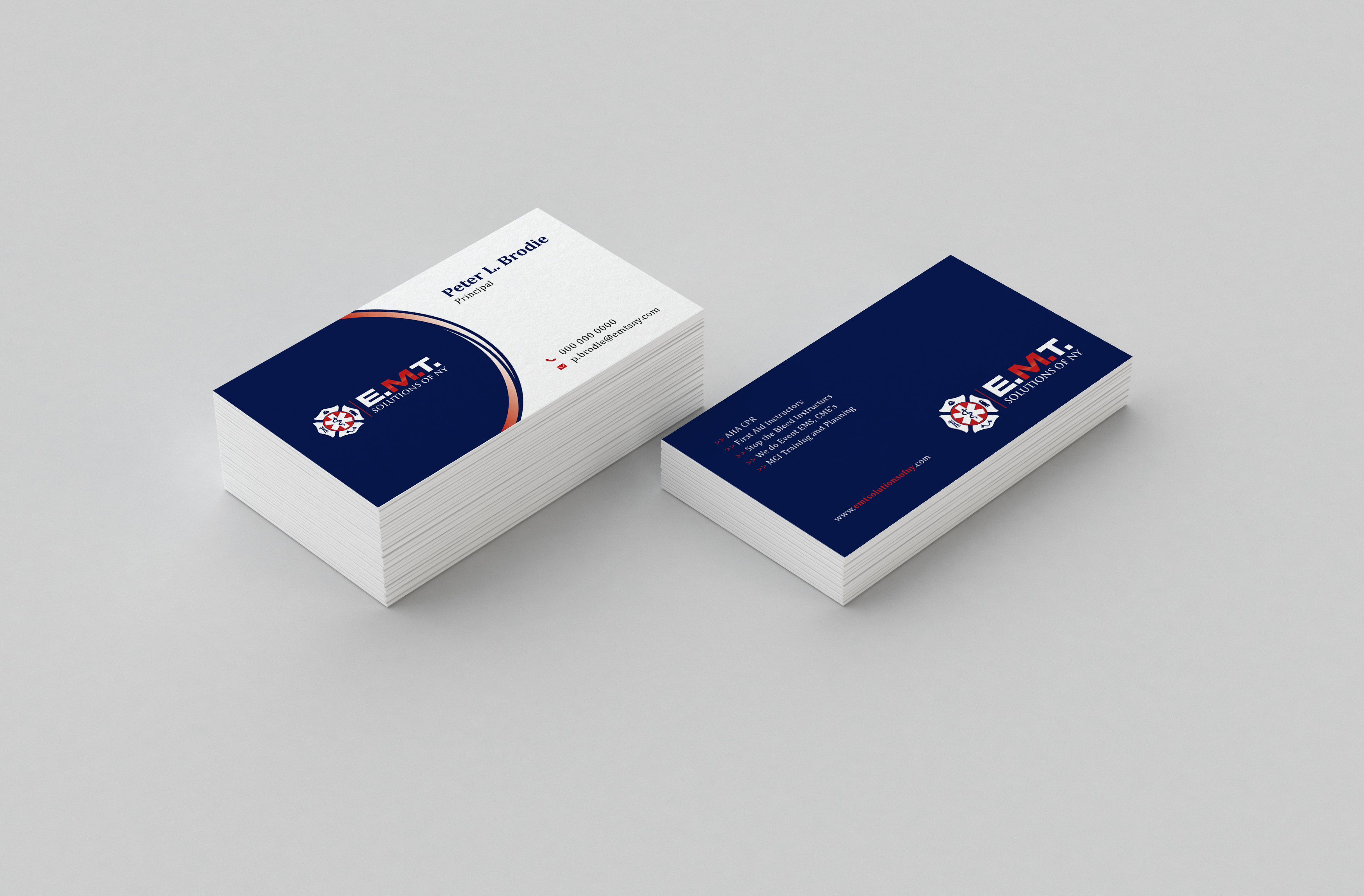 Business Card Design by Bold Pixels for EMTS NY, LLC | Design #23659557