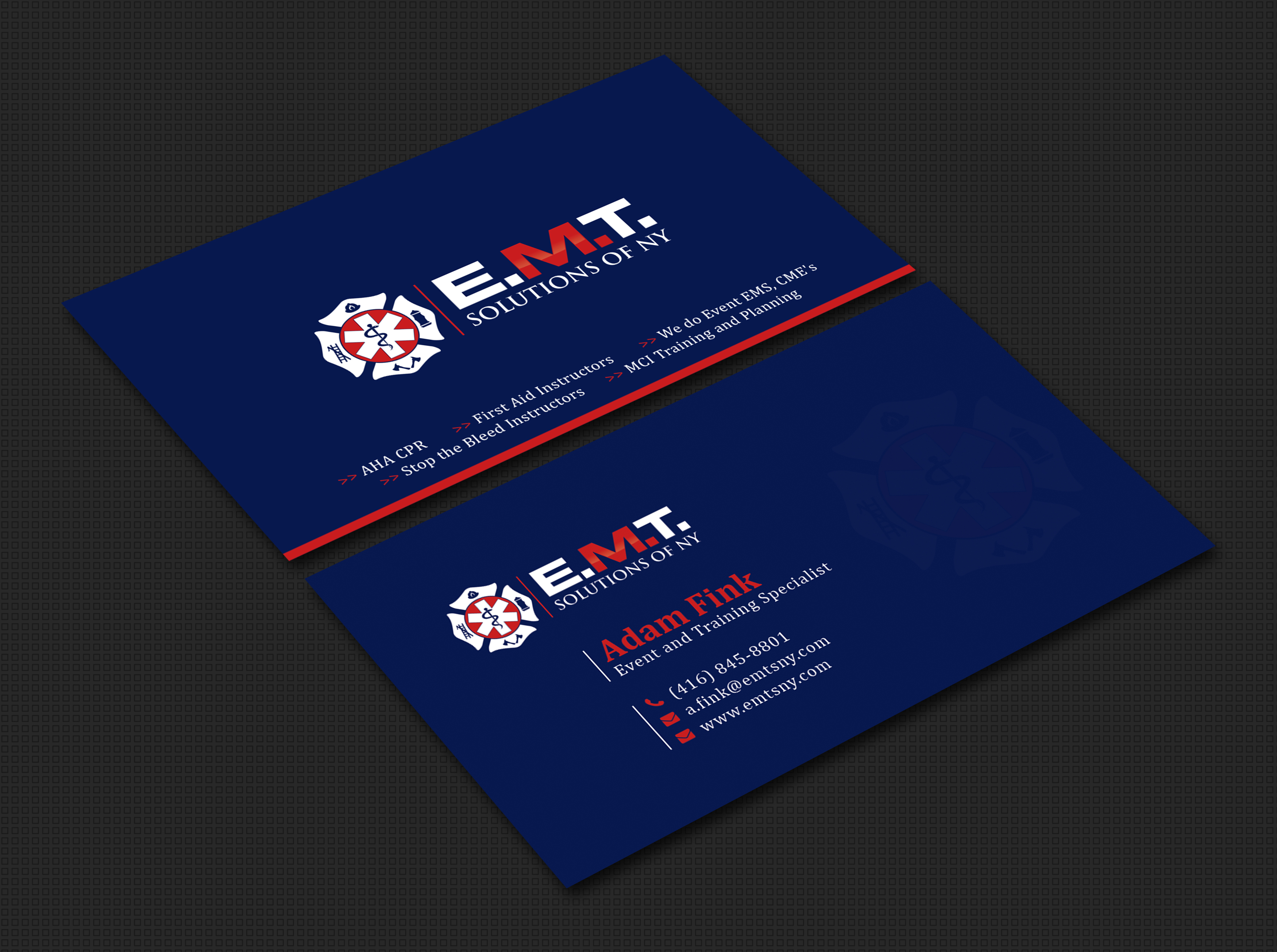 Business Card Design by Bold Pixels for EMTS NY, LLC | Design #23659663