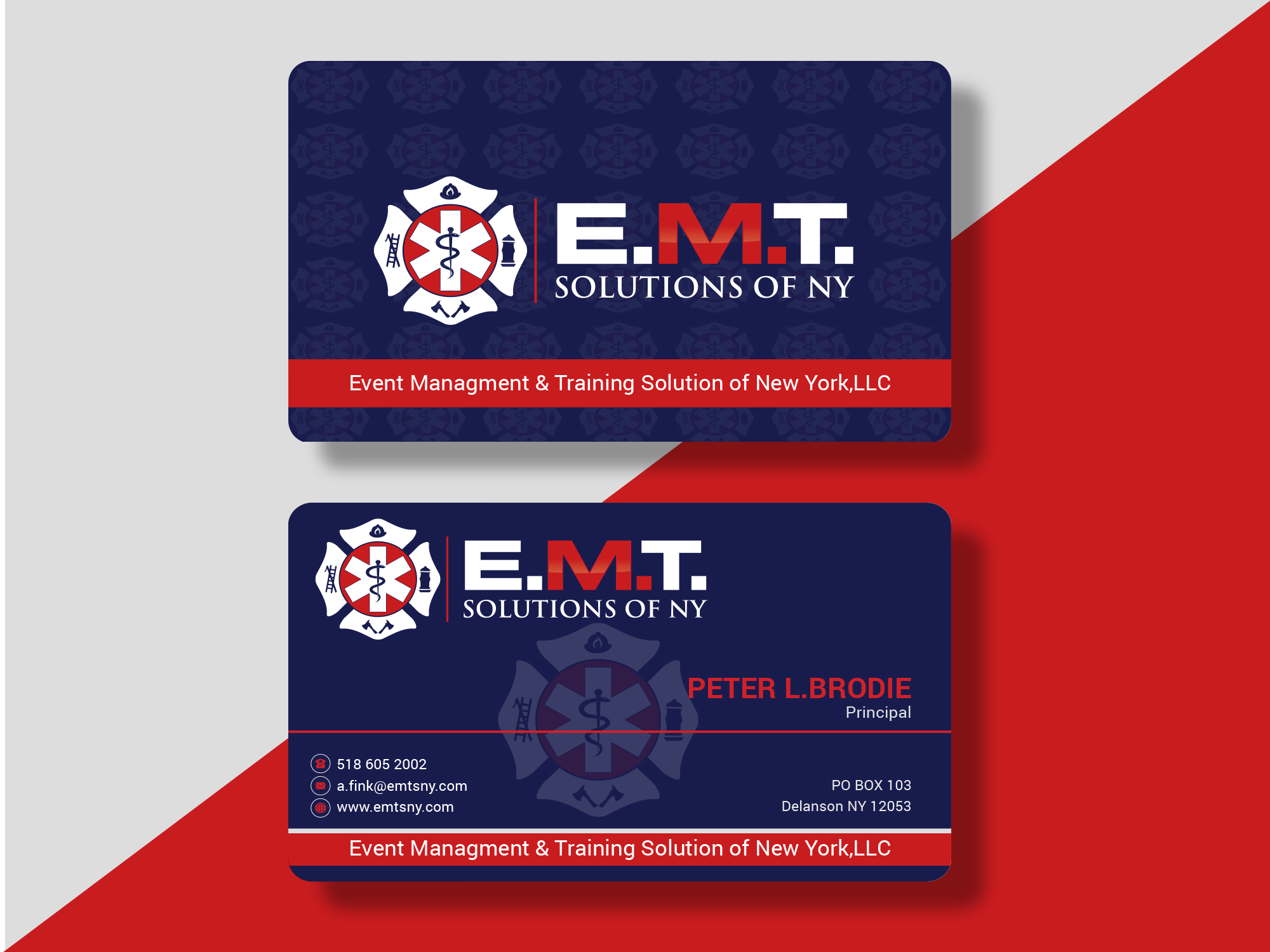 Diseño de Tarjeta de Presentación por Pixel_huntar para EMTS NY, LLC | Diseño #23674225