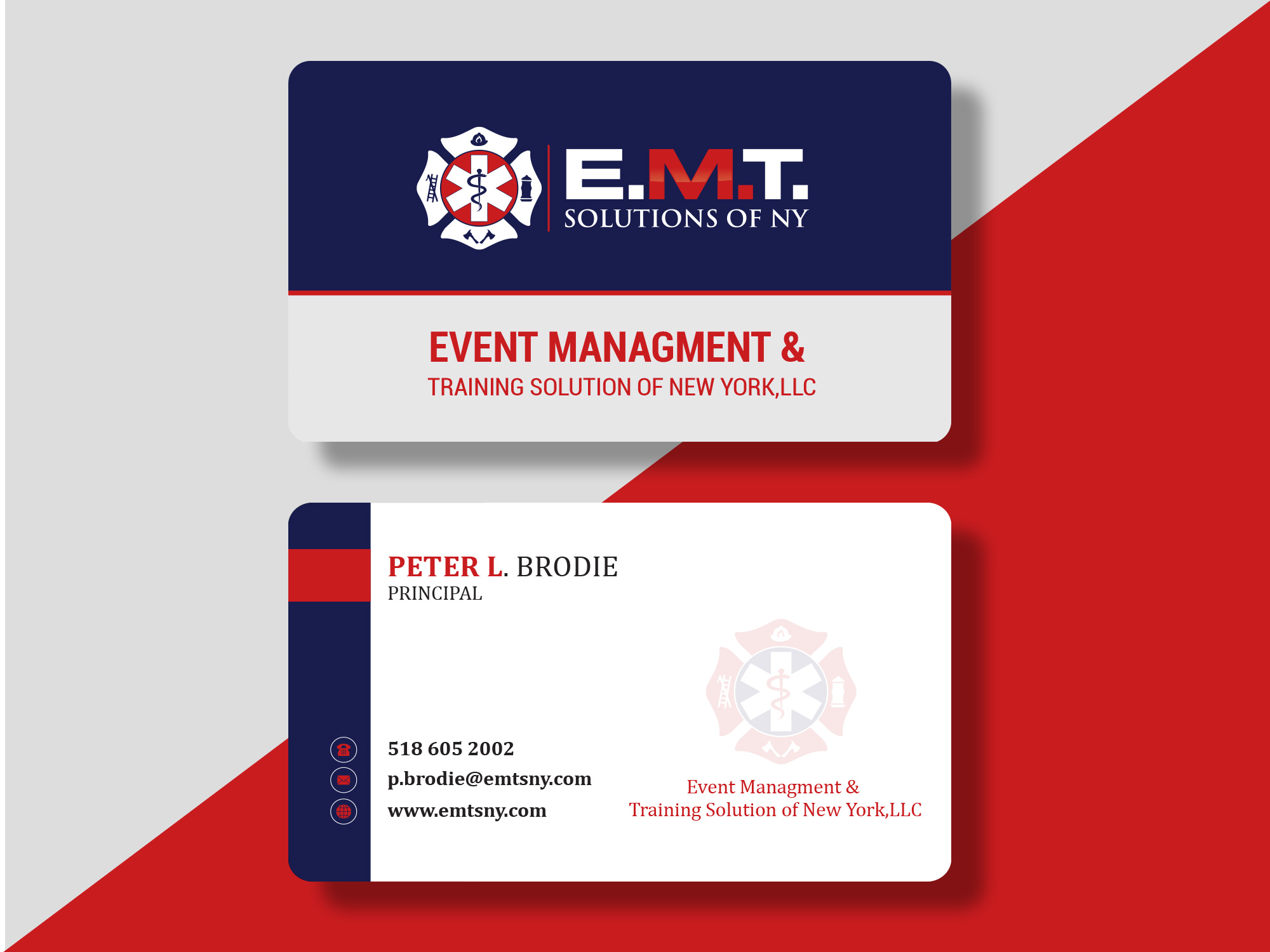 Business Card Design by Pixel_huntar for EMTS NY, LLC | Design #23679144