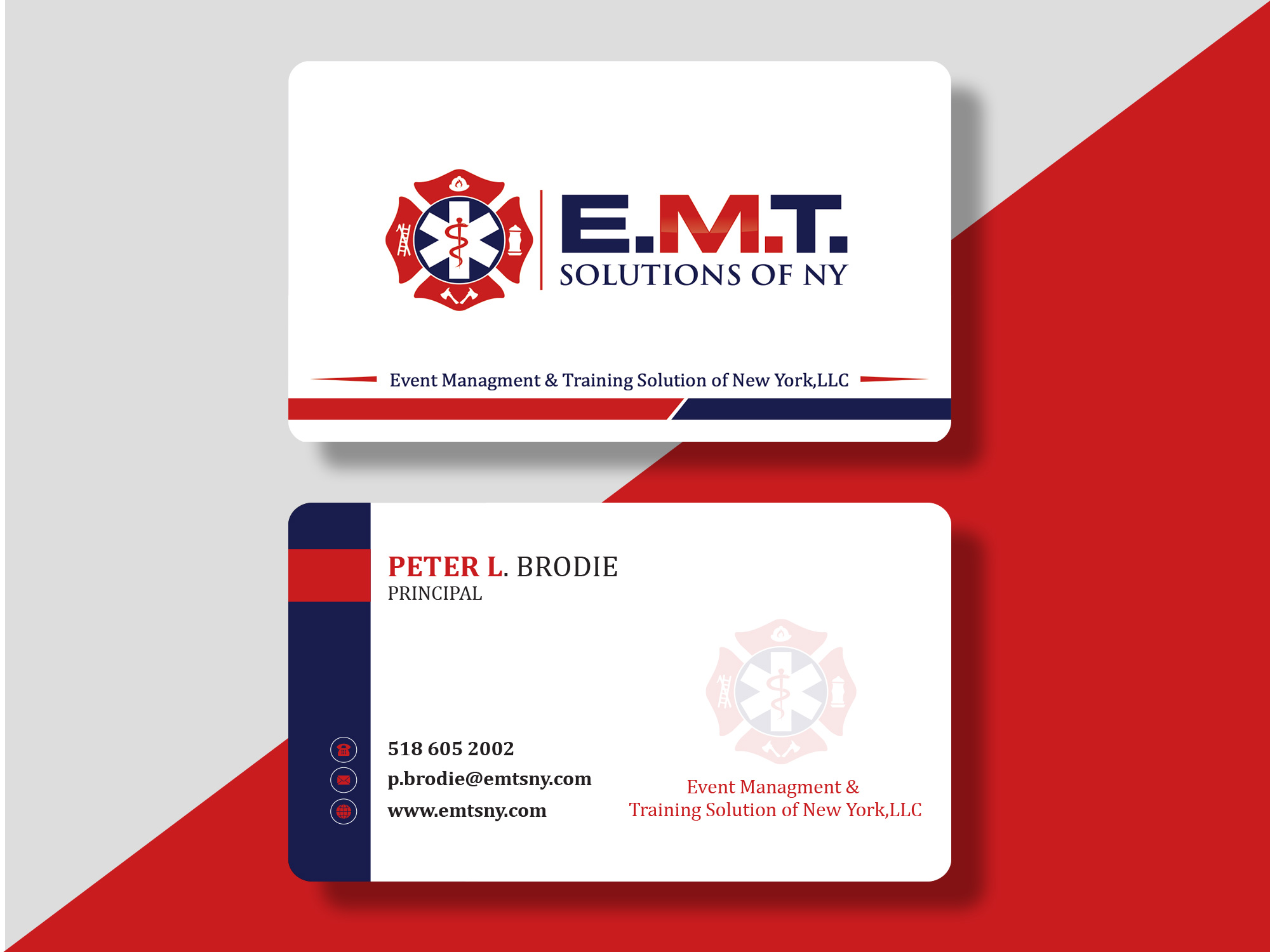 Business Card Design by Pixel_huntar for EMTS NY, LLC | Design #23679208