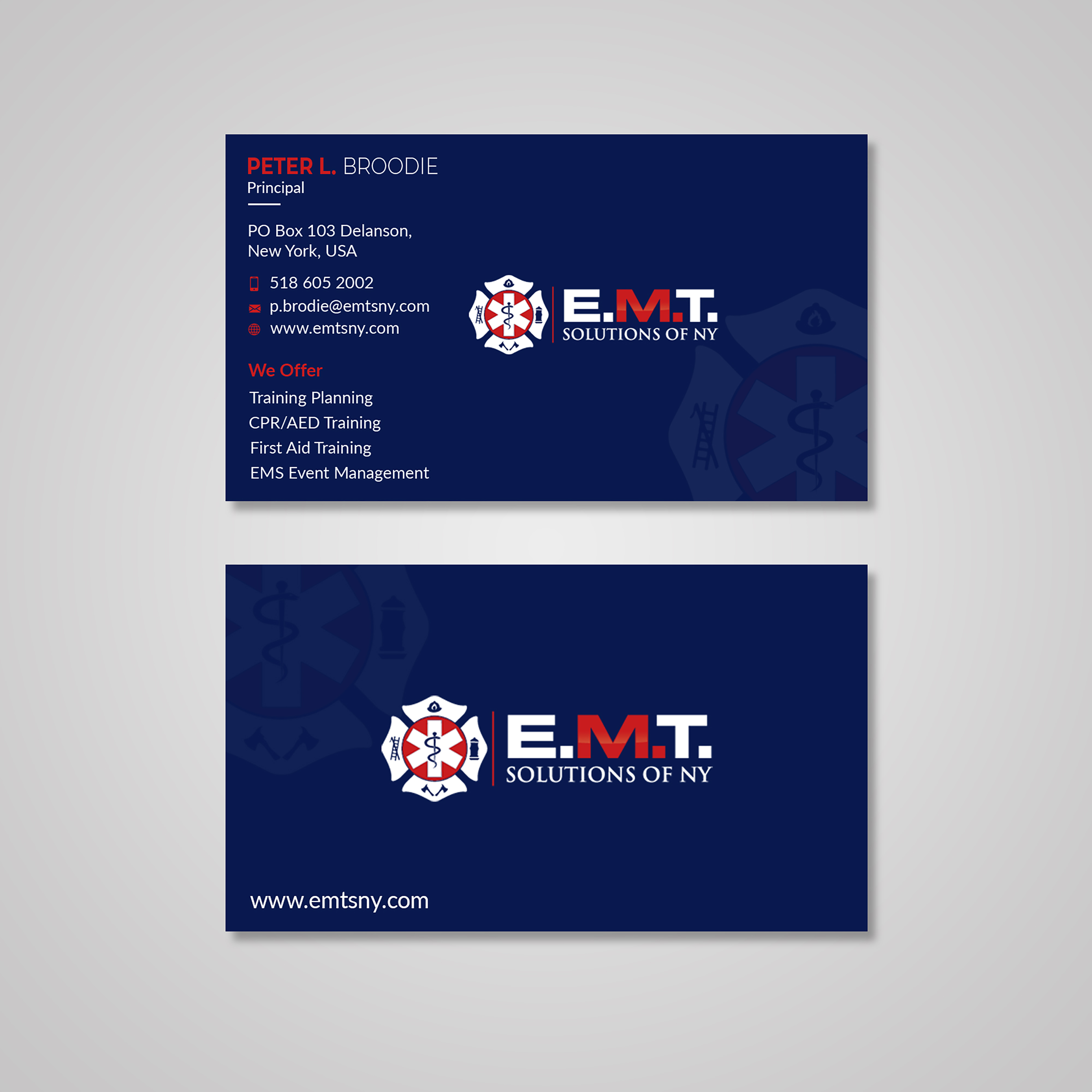 Business Card Design by Jahidul for EMTS NY, LLC | Design #23686612