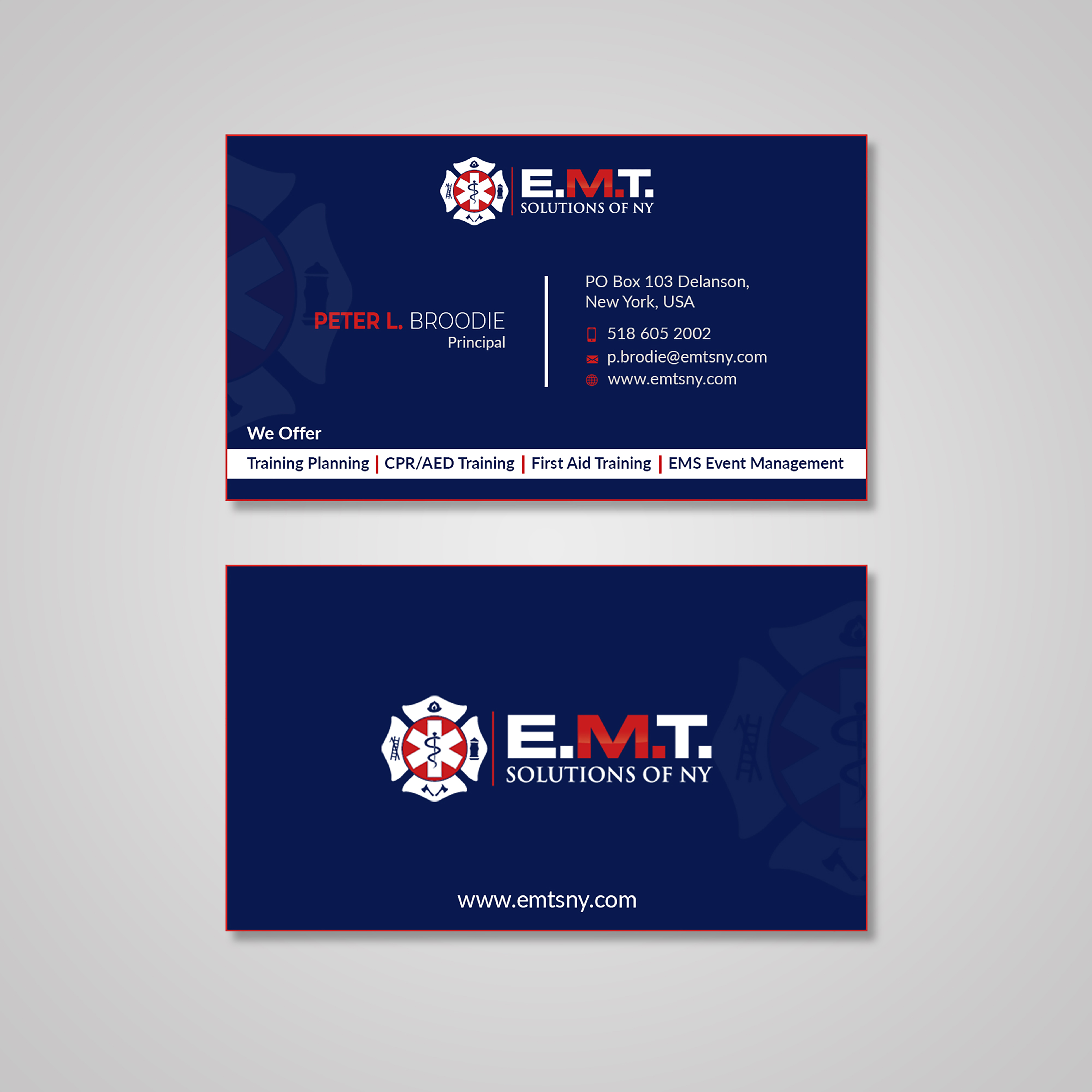 Business Card Design by Jahidul for EMTS NY, LLC | Design #23686615