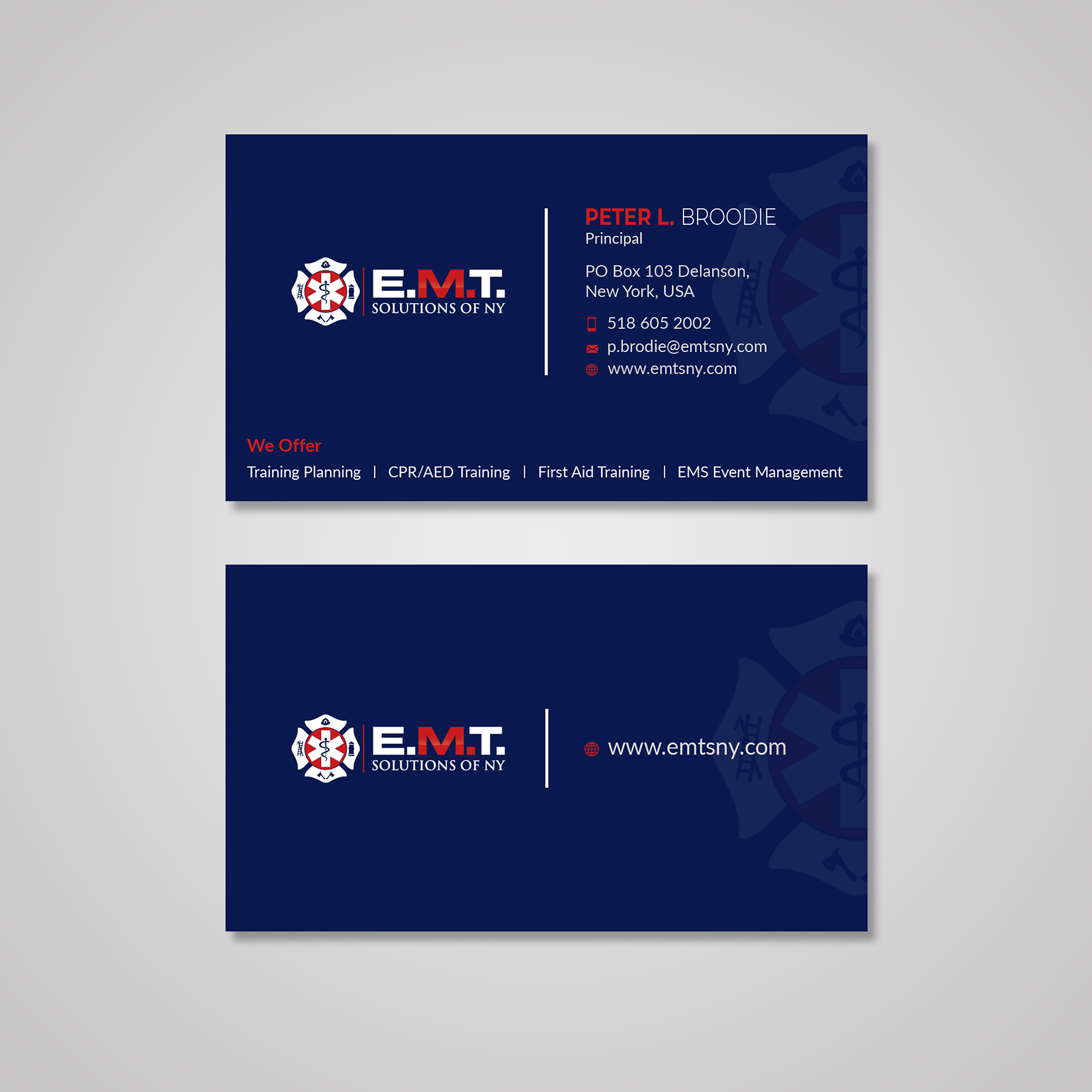 Business Card Design by Jahidul for EMTS NY, LLC | Design #23686618