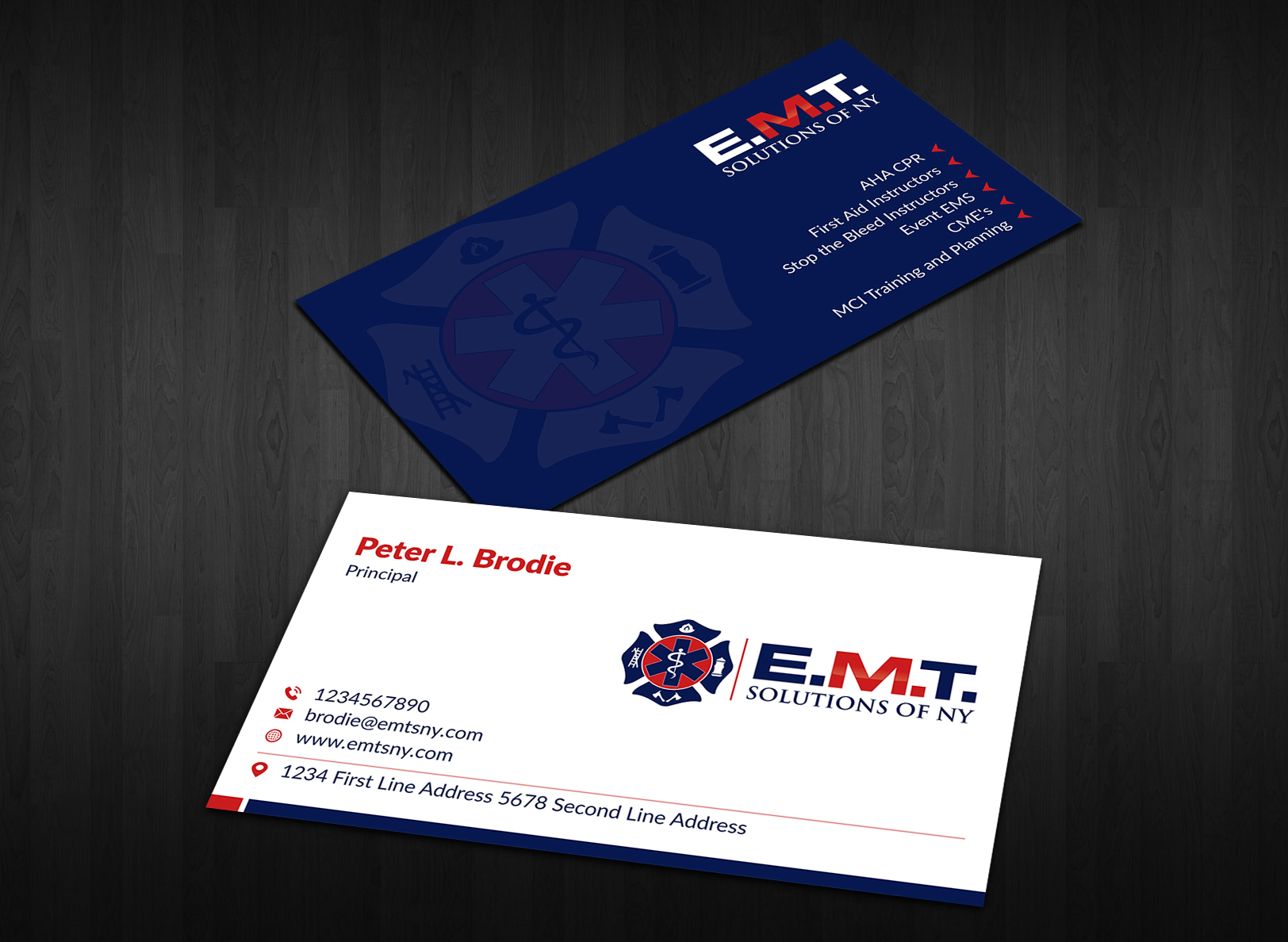 Business Card Design by Musa. A for EMTS NY, LLC | Design #23645049