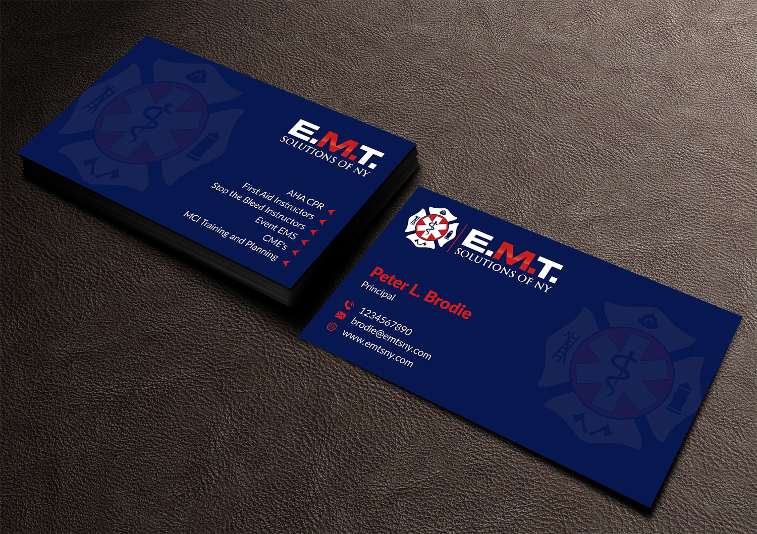Business Card Design by Musa. A for EMTS NY, LLC | Design #23645051