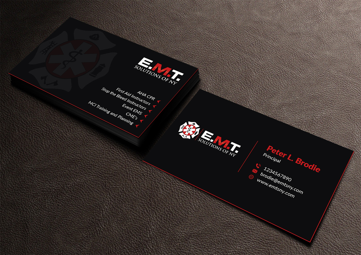 Business Card Design by Musa. A for EMTS NY, LLC | Design #23656192