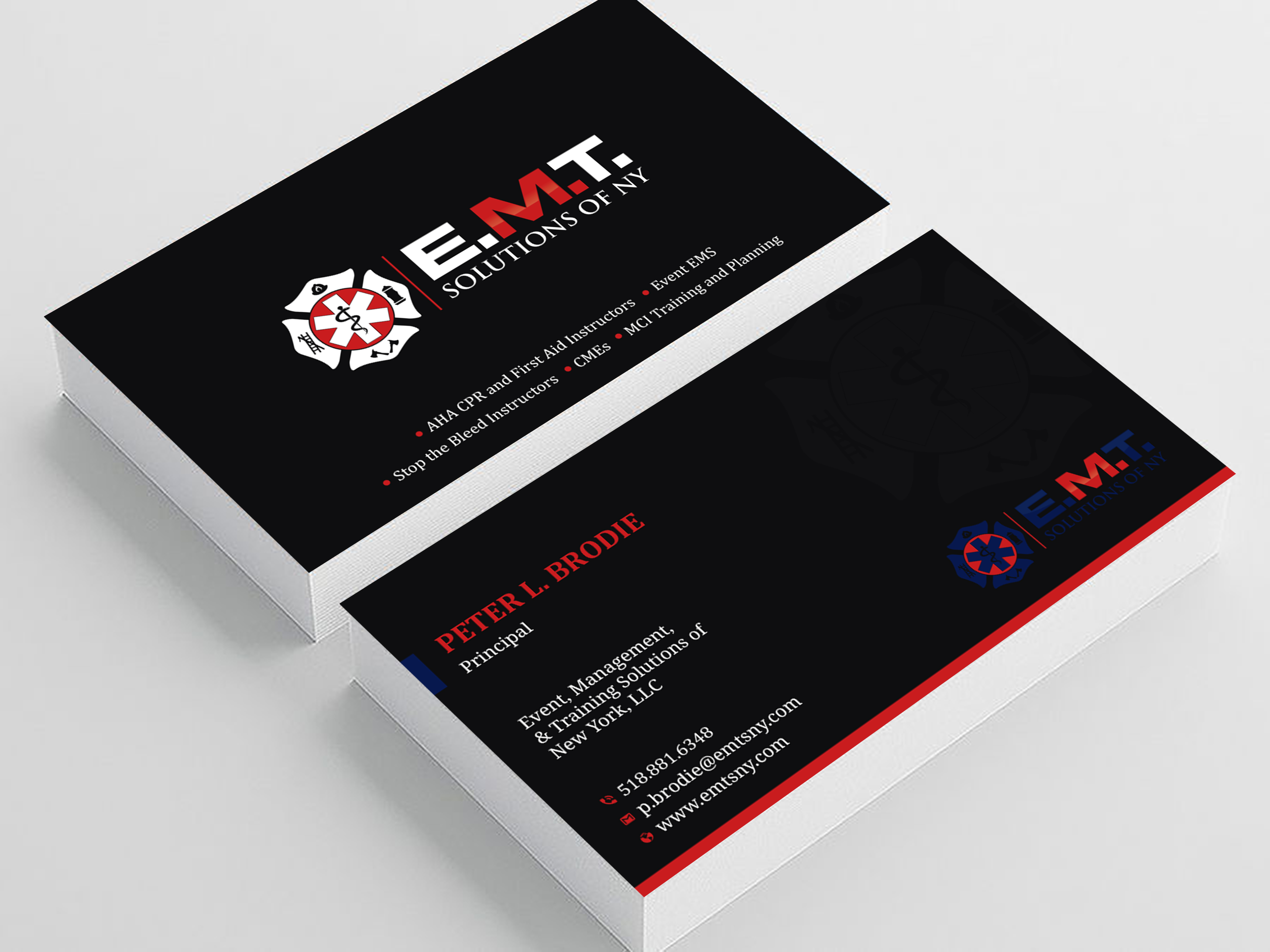 Business Card Design by Uttom 2 for EMTS NY, LLC | Design #23755569