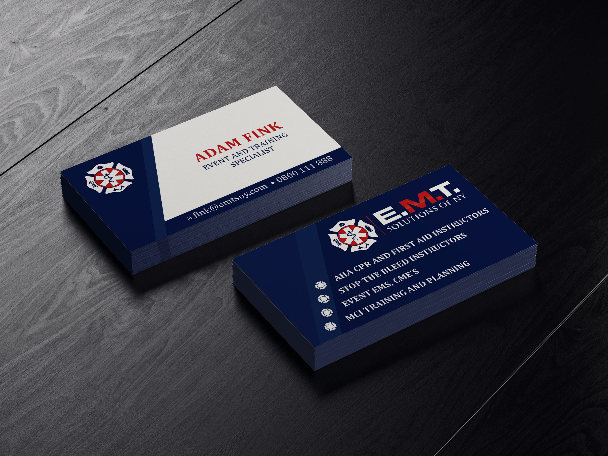 Business Card Design by processK for EMTS NY, LLC | Design #23646917