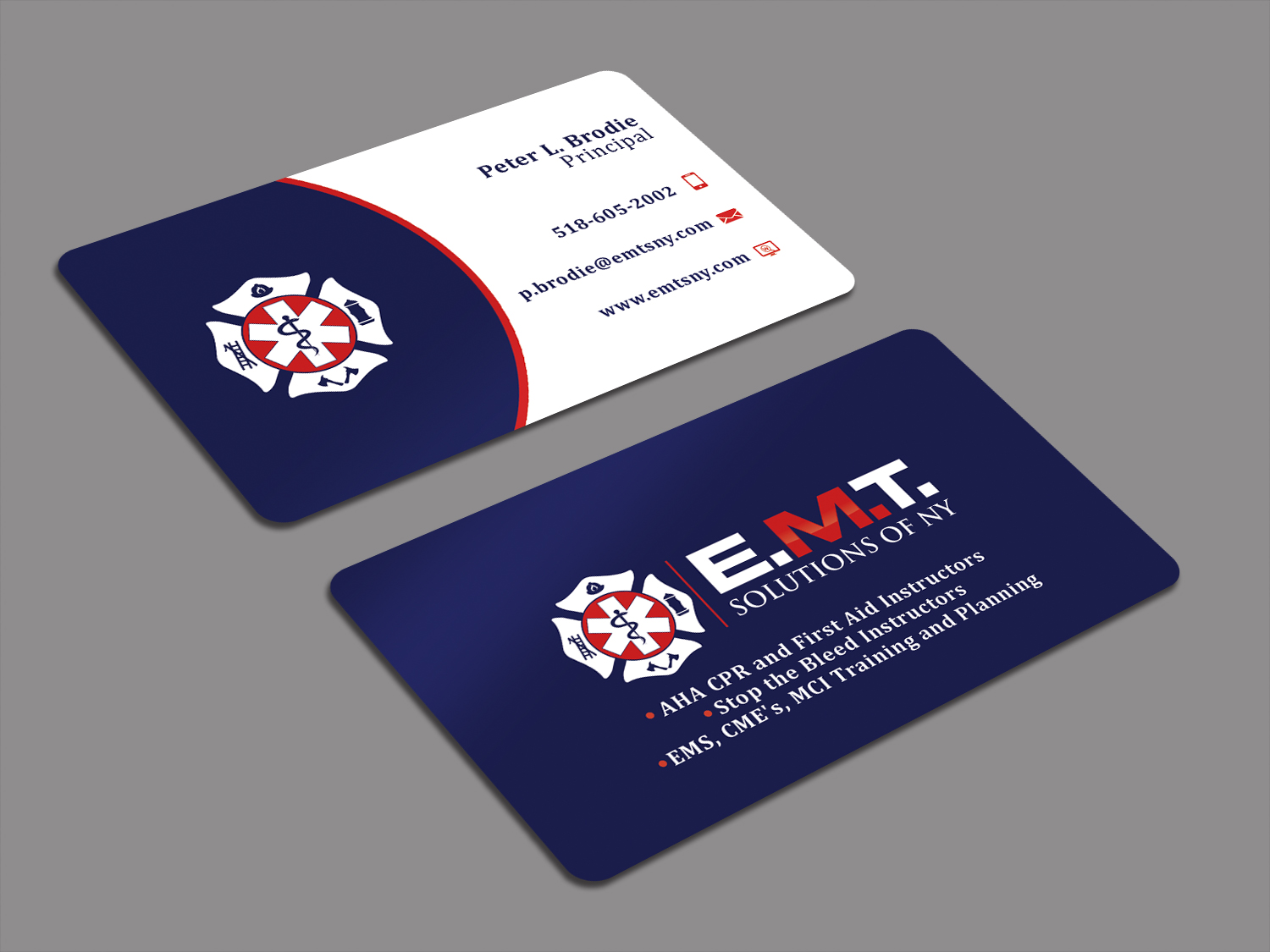 Business Card Design by Graphics Design Help for EMTS NY, LLC | Design #23656987